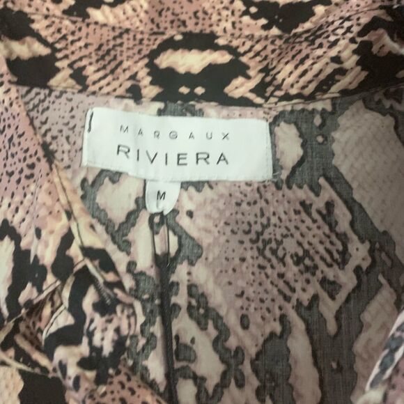 Snakeskin Print Button Down Dress - Picture 2 of 5